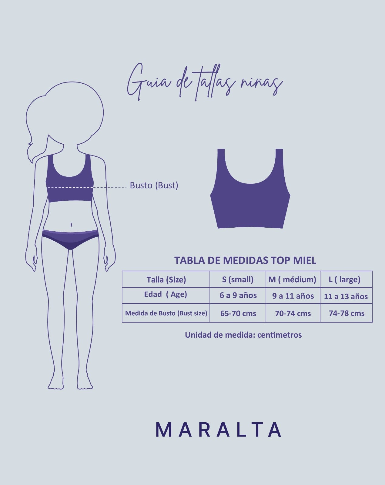 Arma tu kit X2 Top Niñas Miel Skin ¡Elige color y talla!